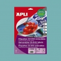 Етикети APLI  за CD/DVD Mega ф117 mm/ф18 mm, 2 на лист
